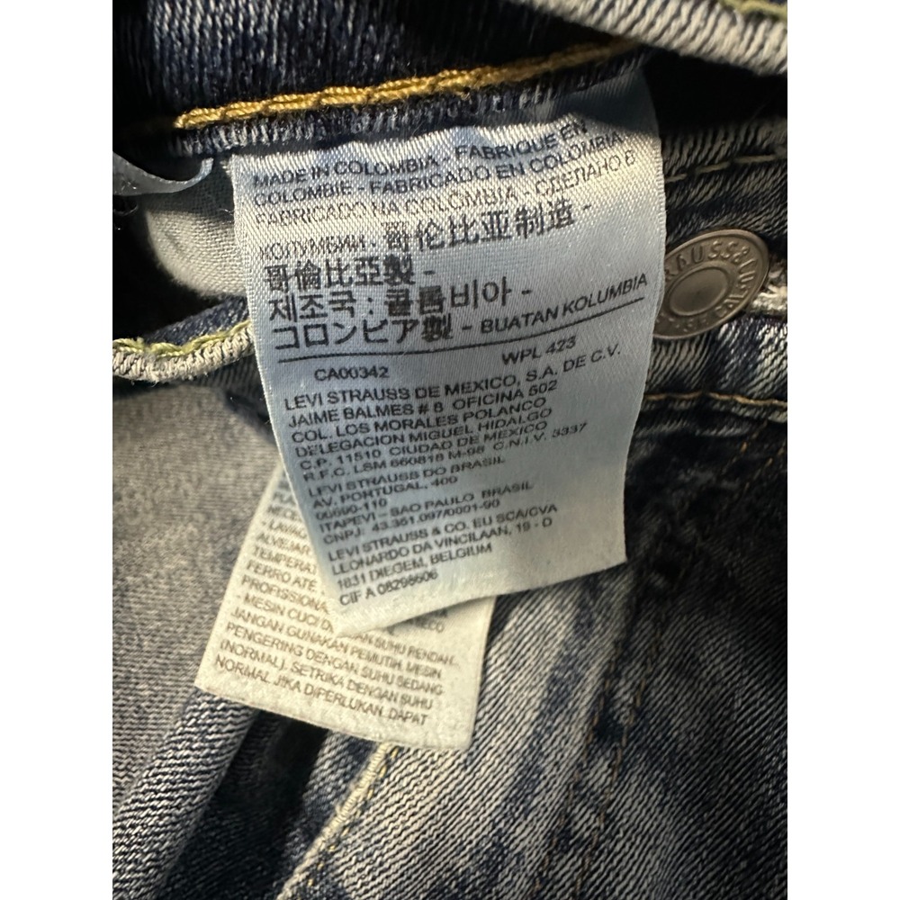 Levi's 512 Slim Taper Fit Jeans Mens 34x34 Blue Medium Wash Stretch Denim - Picture 6 of 14